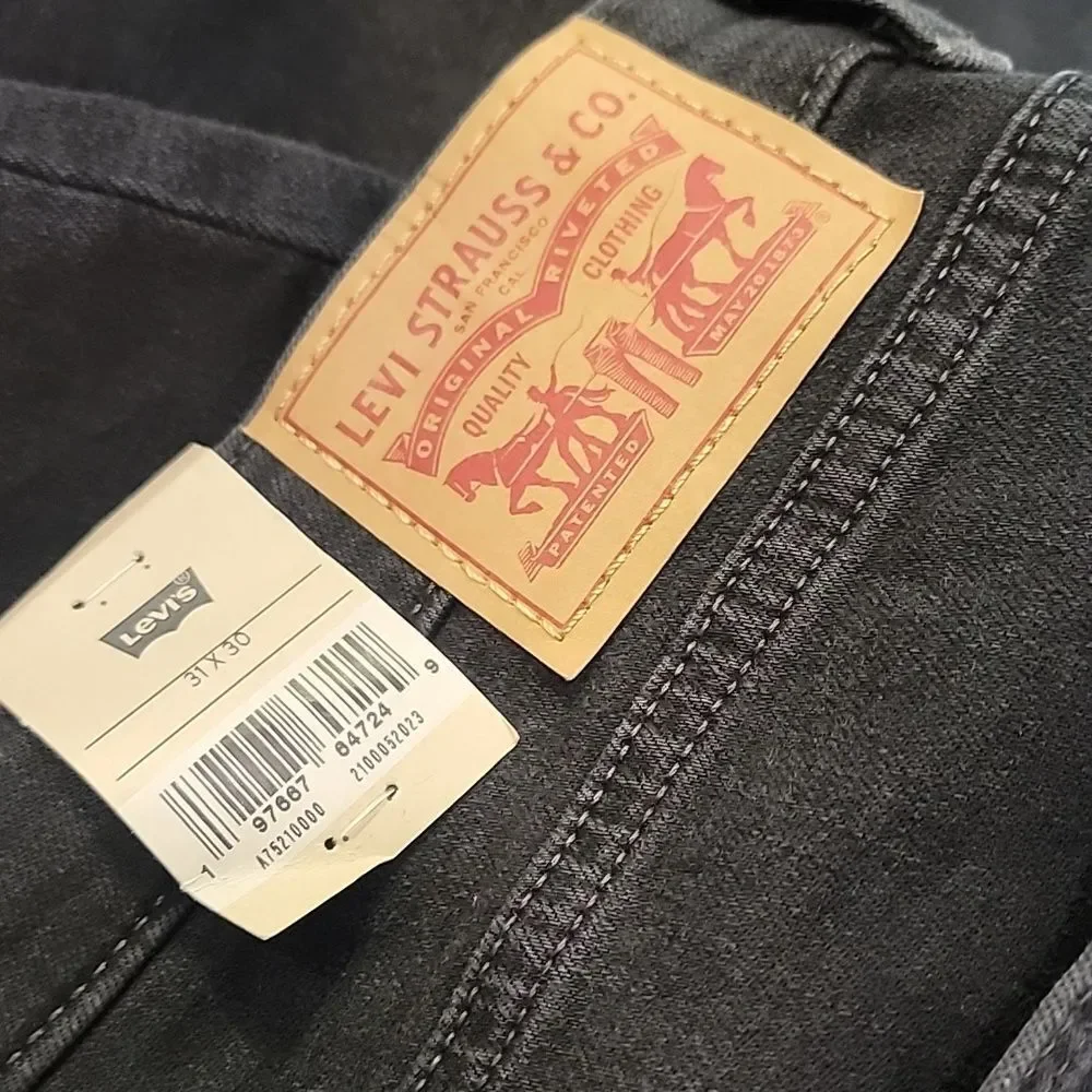 NWT Levis 721 High Rise Deep Pocket Charcoal Gray Rocker Jeans 31x30